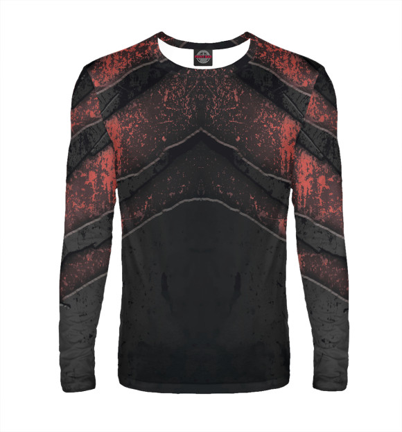 Мужской лонгслив с изображением Black & Red Metal цвета Белый