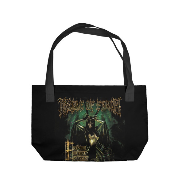Пляжная сумка с изображением Cradle of Filth: Eleven Burial Masses цвета 