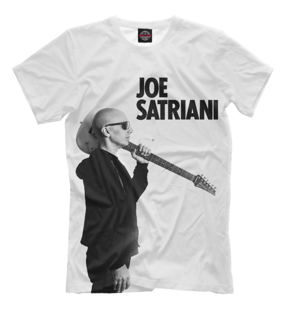 Футболка для мальчиков с изображением Joe Satriani цвета Молочно-белый