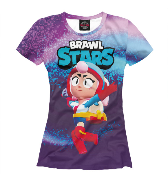 Футболка для девочек с изображением Джанет Janet BrawlStars цвета Белый