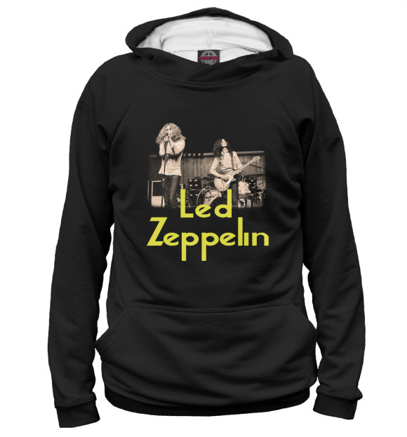Худи для девочки с изображением Led Zeppelin цвета Белый