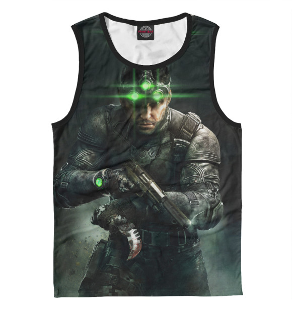Майка для мальчика с притом Splinter Cell: Blacklist — Сэм Фишер цвета Белый Майка для мальчика с изображением Splinter Cell: Blacklist — Сэм Фишер цвета Белый