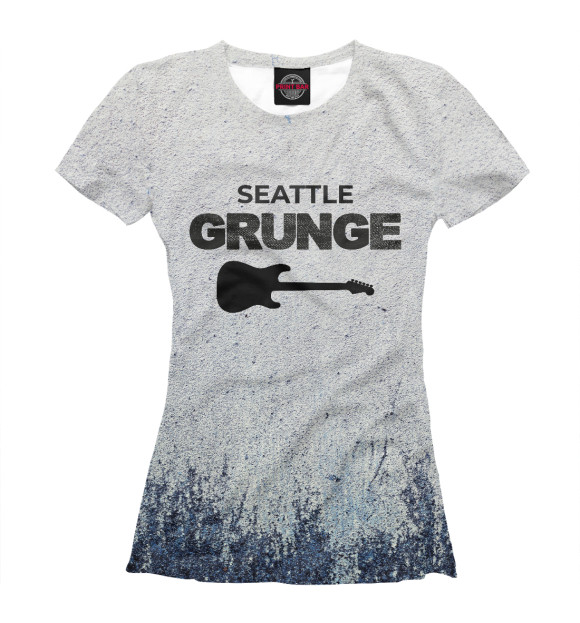 Футболка для девочек с изображением Seattle grunge цвета Белый