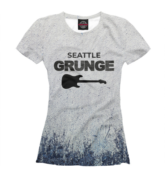 Женская футболка с изображением Seattle grunge цвета Белый