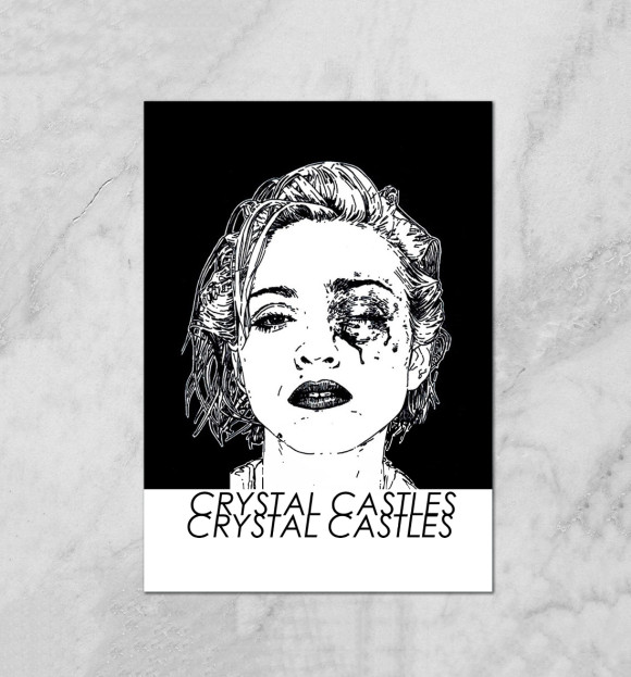 Плакат с изображением Crystal Castles цвета Белый