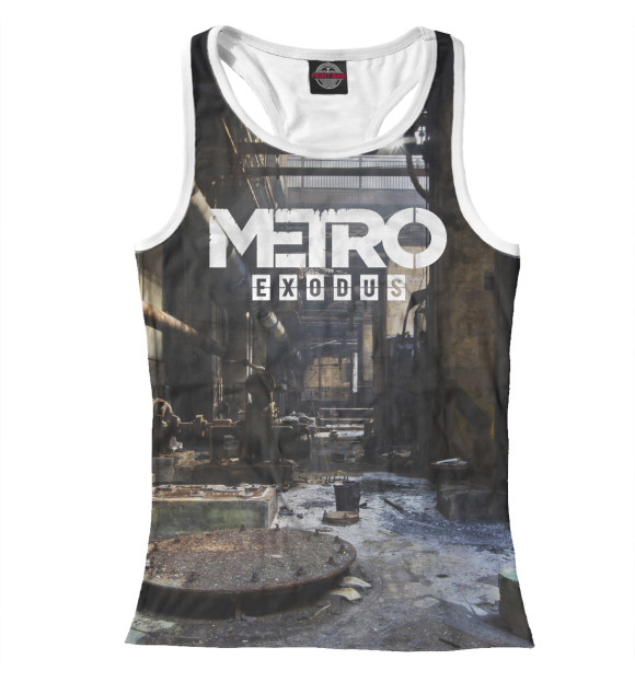 Женская майка-борцовка с изображением METRO EXODUS цвета Белый