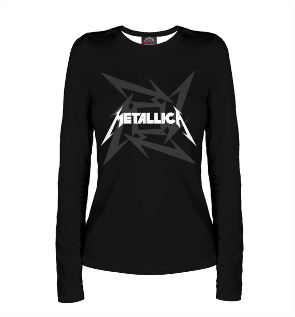 Женский лонгслив с изображением Metallica цвета Белый