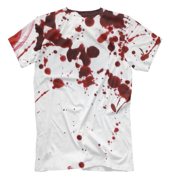 Мужская футболка с изображением Кровь цвета Белый