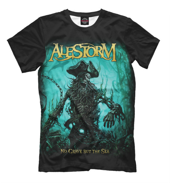 Мужская футболка с изображением Alestorm цвета Черный