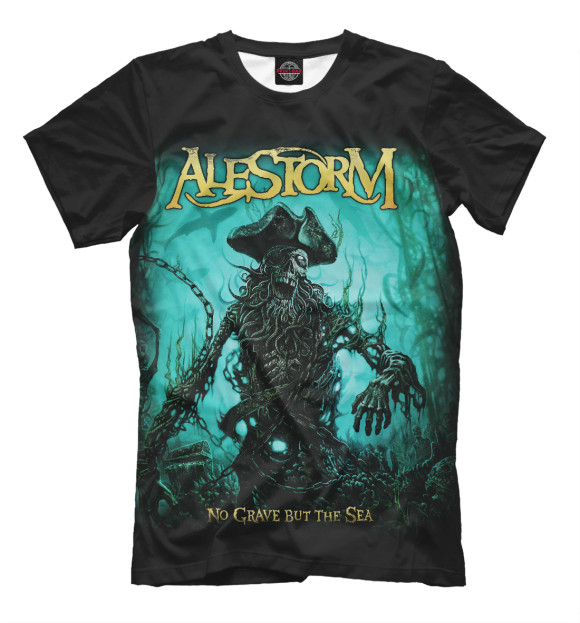 Футболка для мальчиков с изображением Alestorm цвета Черный