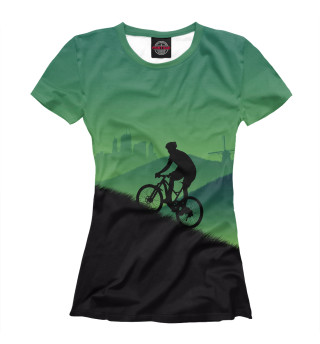 Женская футболка Велосипедист MTB