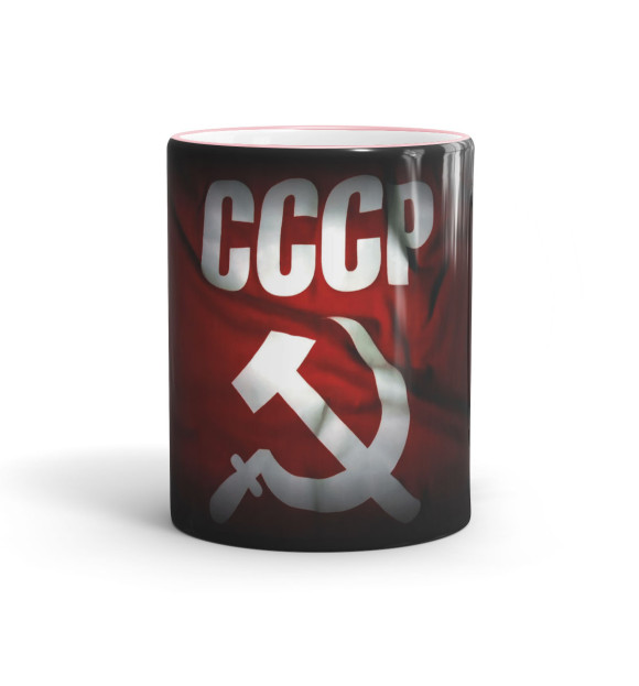 Кружка с изображением СССР цвета розовый
