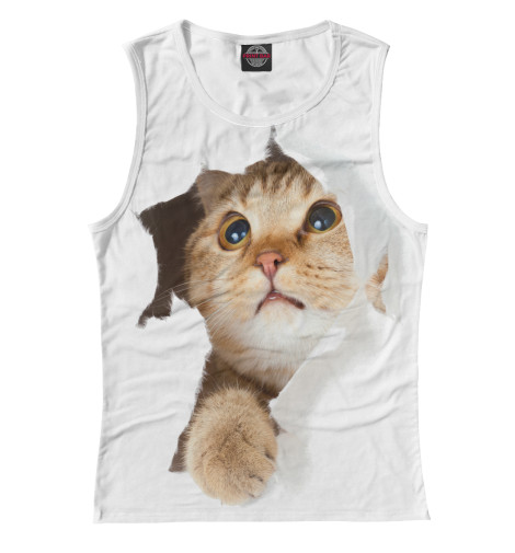 

Майки Print Bar, Белый, Котик