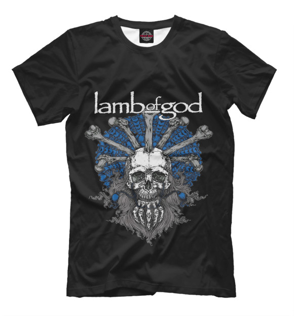 Мужская футболка с изображением Lamb Of God цвета Черный