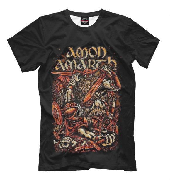 Футболка для мальчиков с изображением Amon Amarth цвета Черный