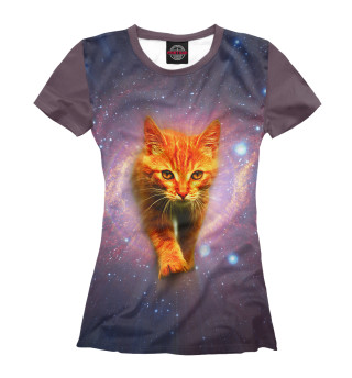 Женская футболка Звёздный кот