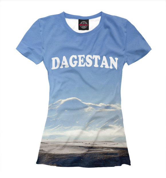 Женская футболка с изображением Дагестан цвета Белый