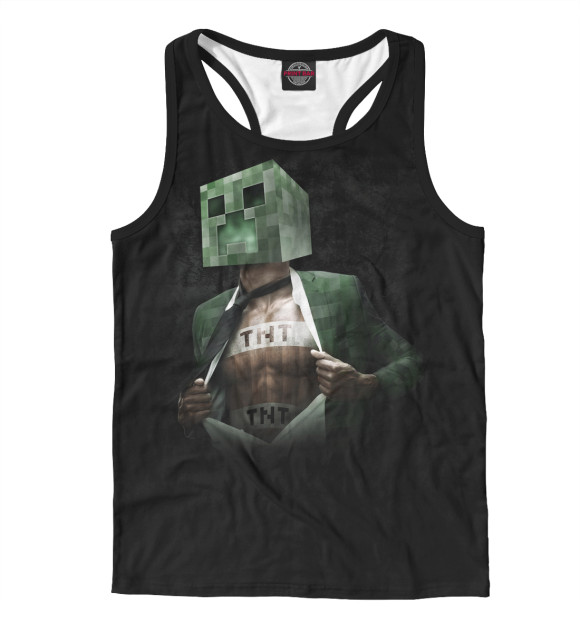 Мужская майка-борцовка с изображением TNT цвета Белый