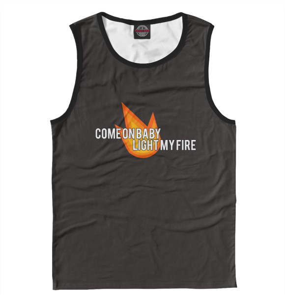Майка для мальчика с изображением Come on baby light my fire цвета Белый