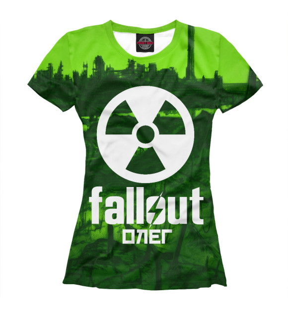 Футболка для девочек с изображением Fallout-Олег цвета Белый