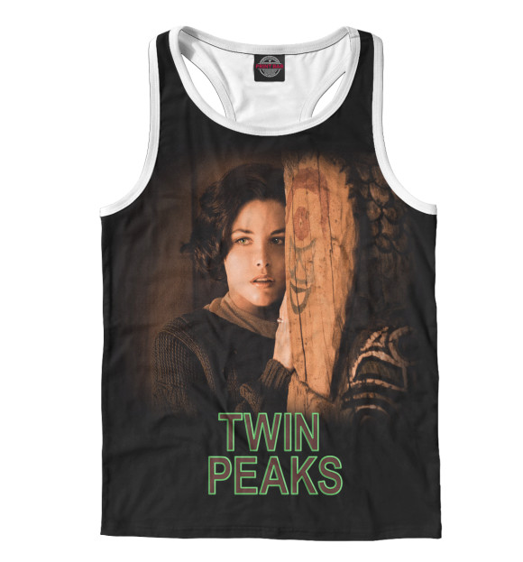 Мужская майка-борцовка с изображением Twin Peaks цвета Белый