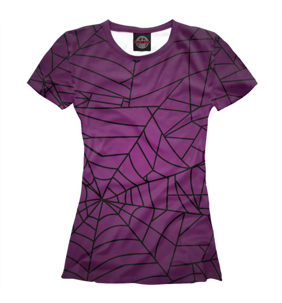 Женская футболка с изображением Violet Web цвета Белый