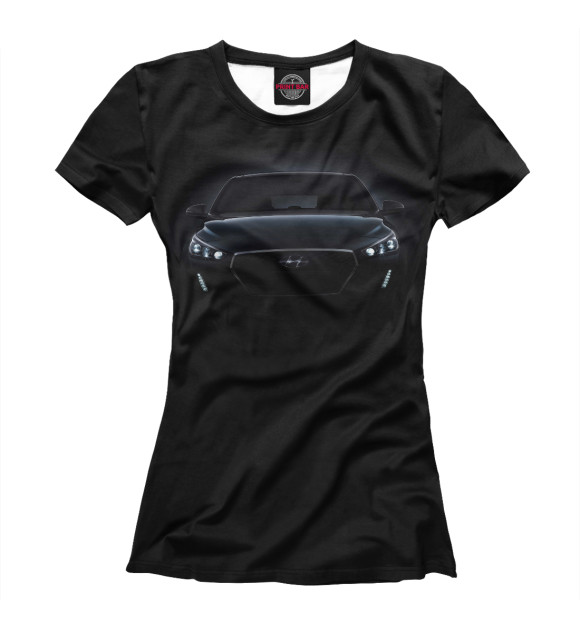 Женская футболка с изображением Hyundai цвета Р‘РµР»С‹Р№