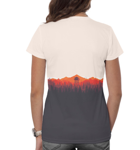

Футболки Print Bar, Белый, Firewatch