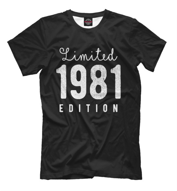 Футболка для мальчиков с изображением 1981 - Limited Edition цвета Черный