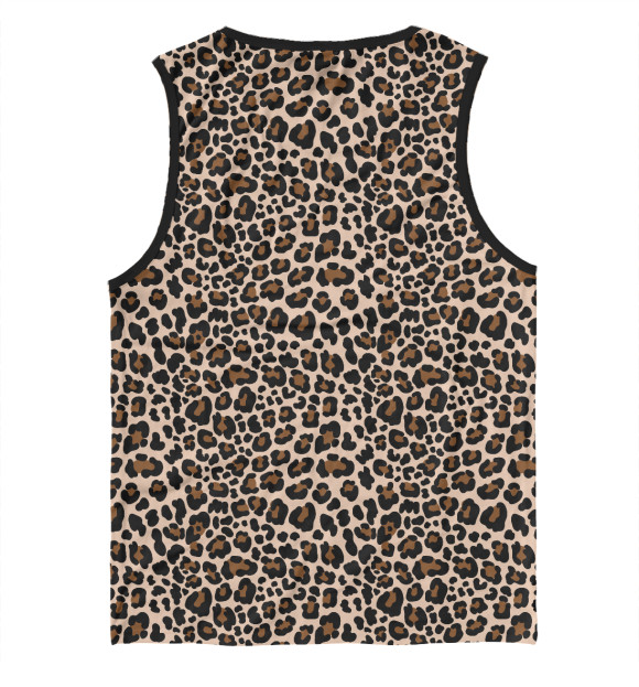 Майка для мальчика с притом Шкура леопарда цвета Белый Майка для мальчика с изображением Шкура леопарда цвета Белый