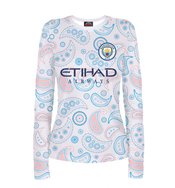 Женский лонгслив с изображением Man City форма цвета Белый