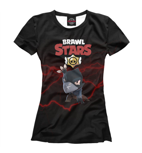 Футболка для девочек с изображением Brawl Stars: CROW цвета Белый