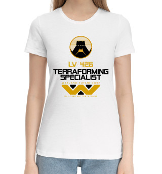 Женская хлопковая футболка Weyland-Yutani