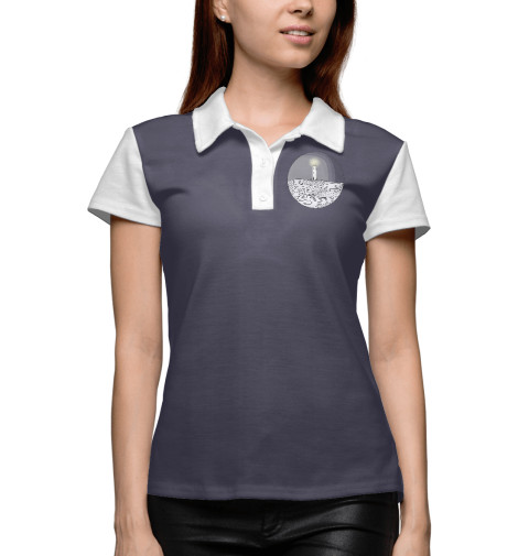 

Поло Print Bar, Белый, Маяк