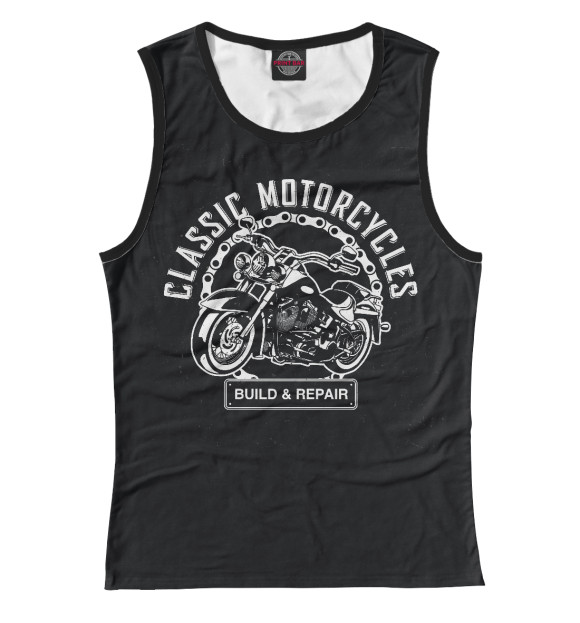 Майка для девочки с изображением Motorcycles цвета Белый