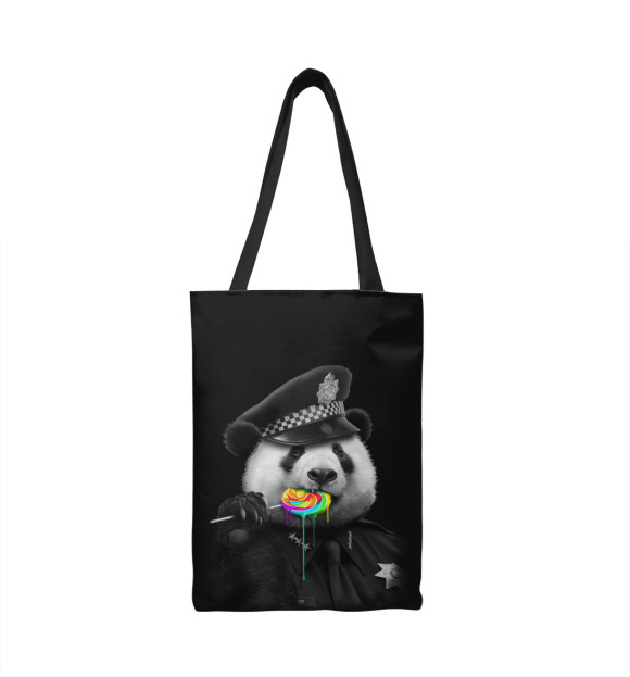 Сумка-шоппер с изображением Panda Cop цвета 