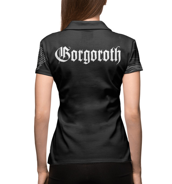 Женское поло с изображением Gorgoroth цвета Белый