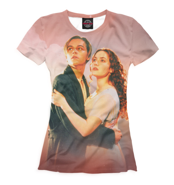 Женская футболка с изображением Титаник цвета Белый