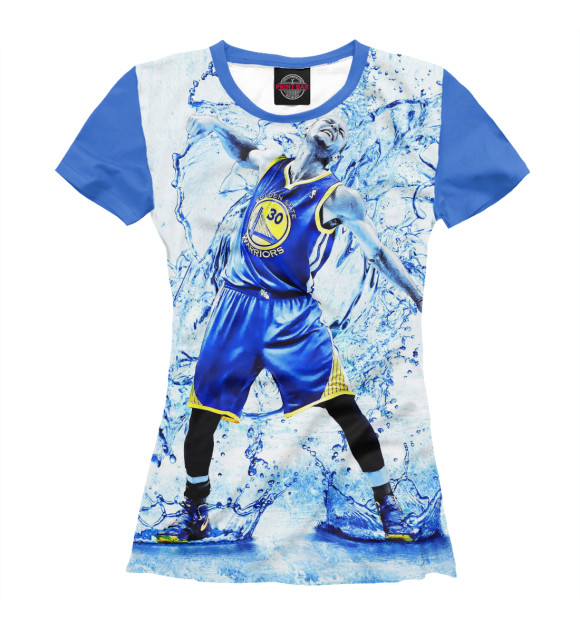 Женская футболка с изображением Stephen Curry цвета Белый