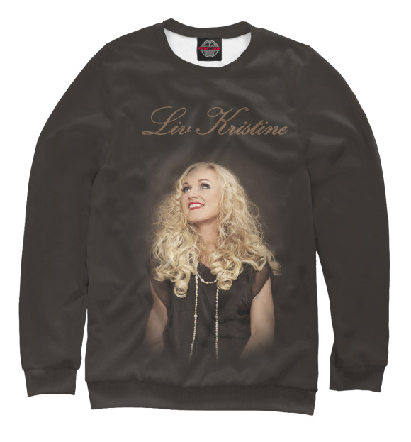 Свитшот для мальчиков с изображением Liv Kristine цвета Белый