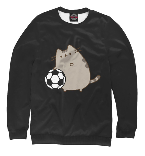 Свитшот для мальчиков с изображением Pusheen Футболист цвета Белый