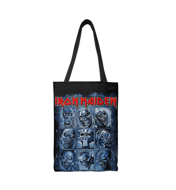 Сумка-шоппер с изображением Iron Maiden Band цвета 