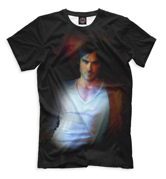 Мужская футболка с изображением Дэймон Сальваторе цвета Черный