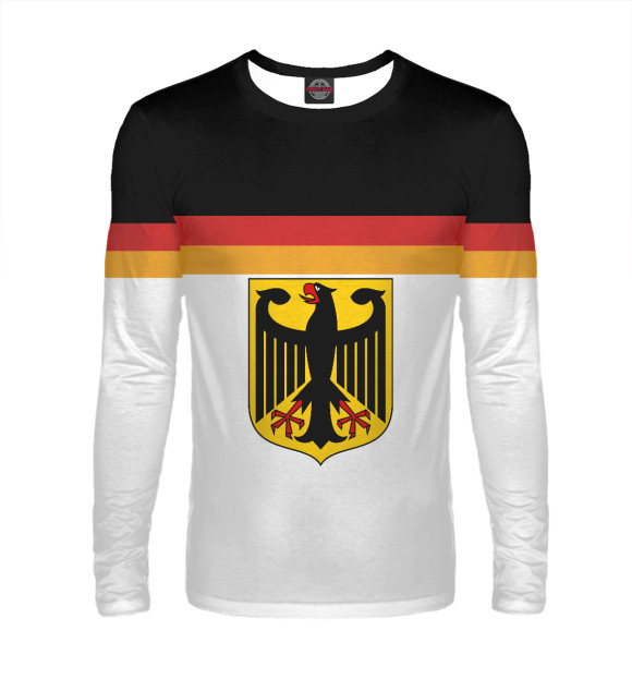Мужской лонгслив с изображением Сборная Германии цвета Белый