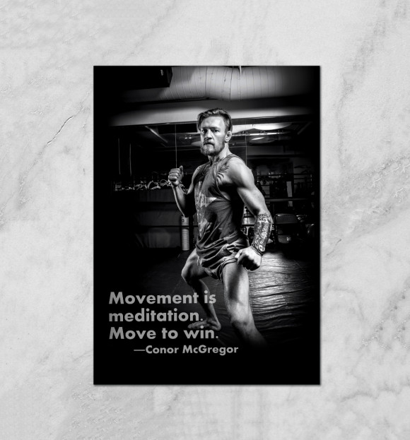 Плакат с изображением Conor Anthony McGregor цвета Белый