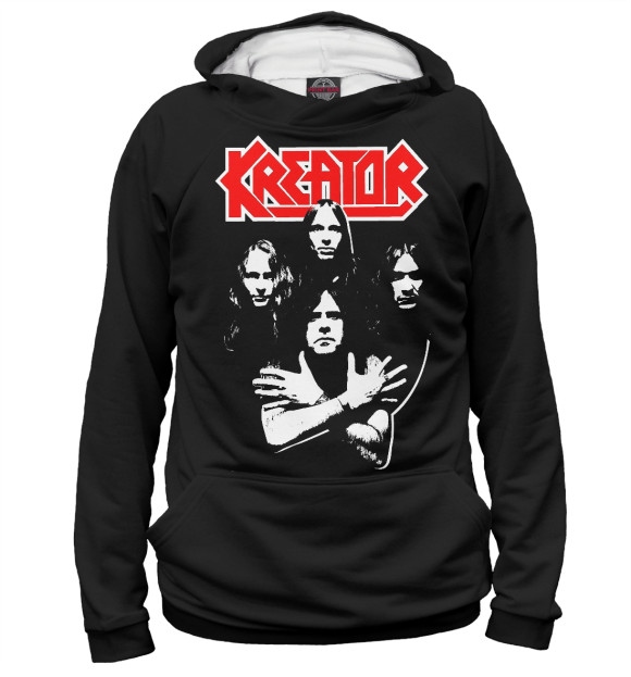 Женское худи с изображением Kreator thrash metal band цвета Белый