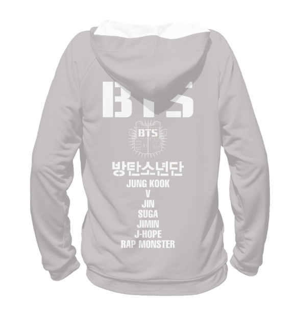 Женское худи с изображением BTS Take love цвета Белый