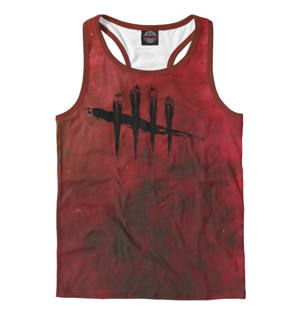 Мужская майка-борцовка с изображением Fire smoke цвета Белый