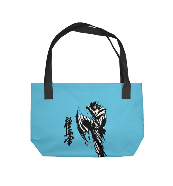 Пляжная сумка с изображением Кекусинкай Хидза Гери цвета 