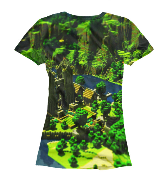 Футболка для девочек с изображением Minecraft цвета Белый